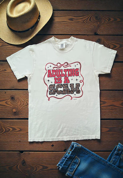 CC DTF ADULTING IS A SCAM - IVORY