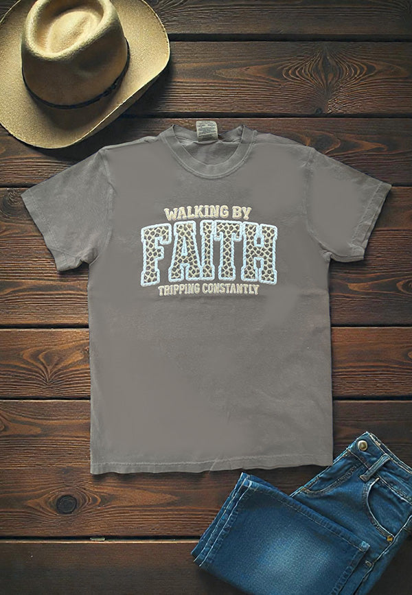 BC DTF FAITH CAN MOVE TEE - ESPRESSO