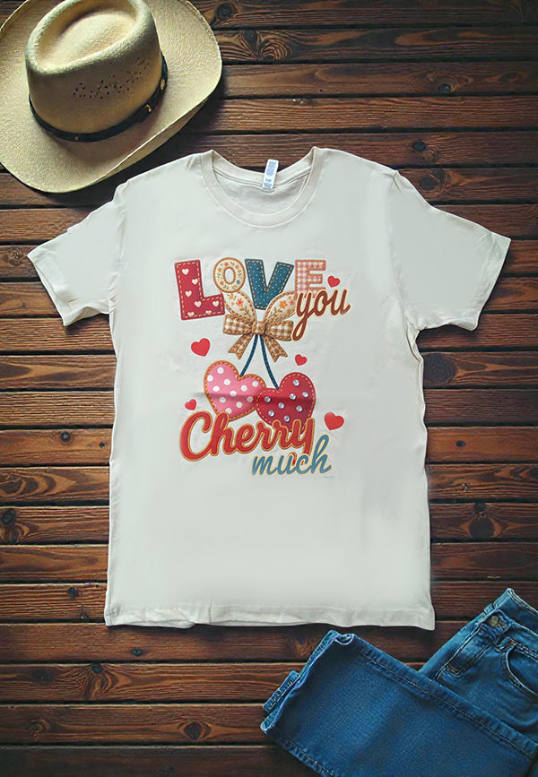 BC DTF LOVE YOU CHERRY TEE - CREAM
