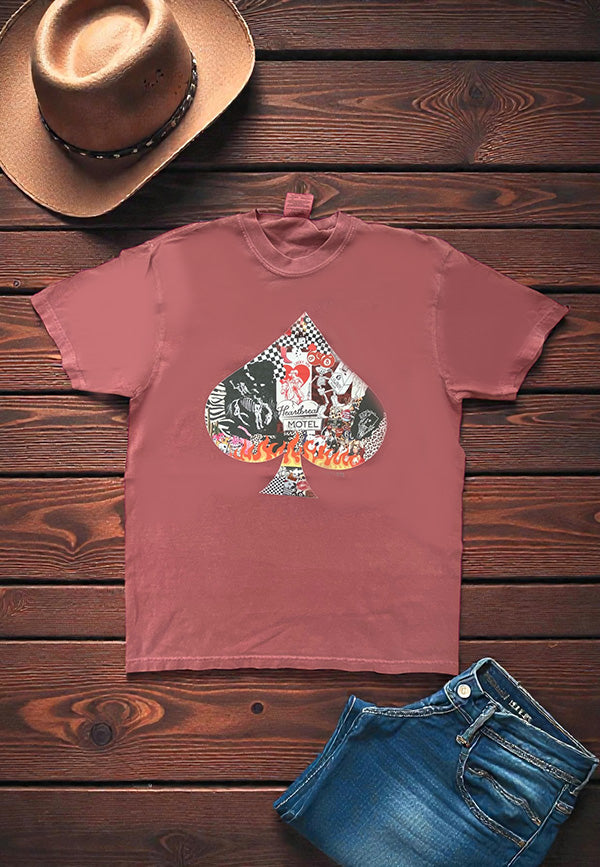 CC DTF ACE COWGIRL TEE - BRICK