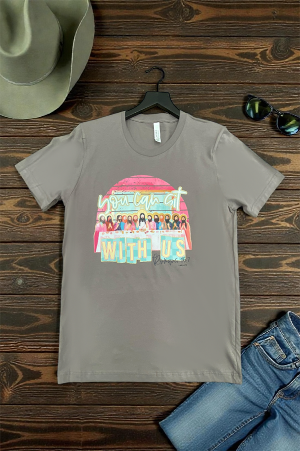 BC DTF YOU CAN SIT TEE - PEBBLE