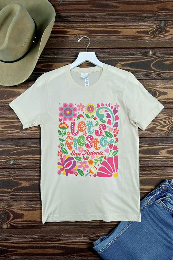 BC DTF LET'S FIESTA TEE - CREAM