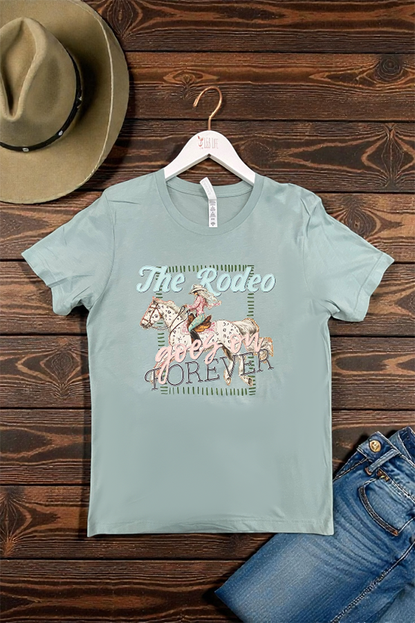 BC DTF THE RODEO FOREVER TEE - DUSTY BLUE