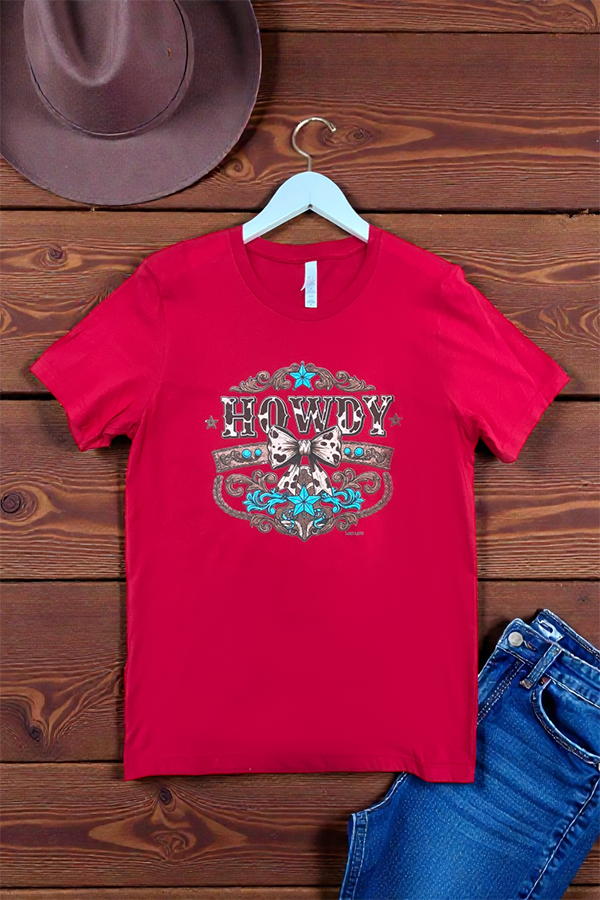 BC DTF HOWDY TEE - RED