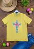 BC DTF FLOWER CROSS TEE - YELLOW