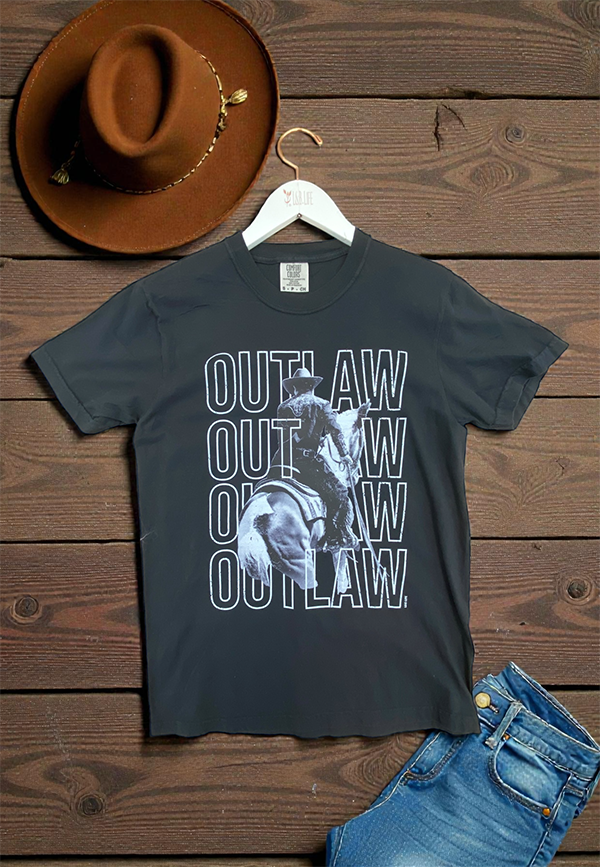 CC DTF BC OUTLAW TEE - BLACK