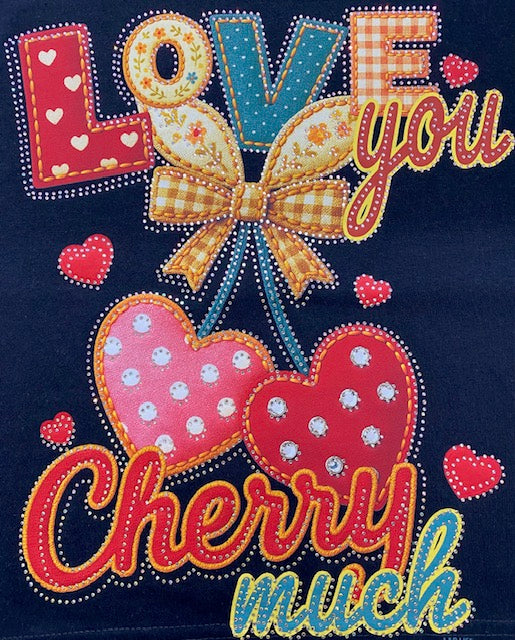 “Love You Cherry Much” DTF Transfer with Rhinestones