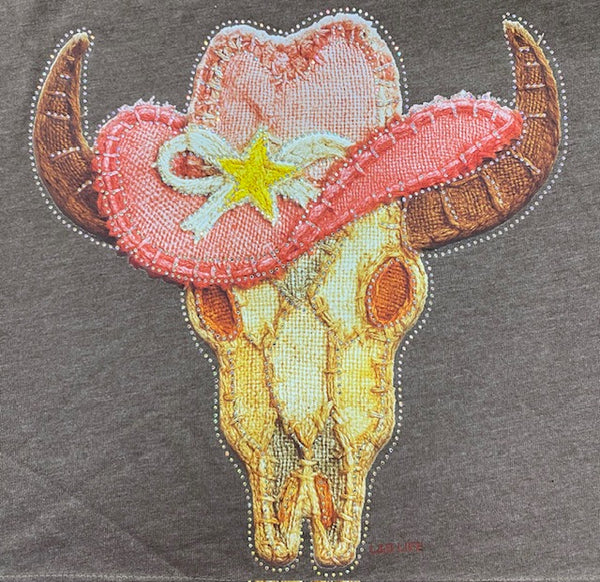 “Desert Star Cowgirl Skull” Rhinestone DTF Transfer
