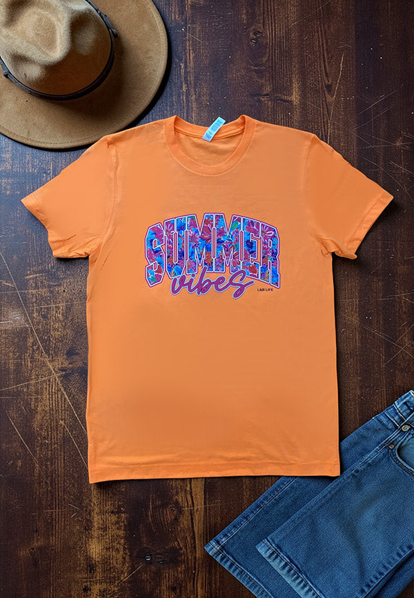 BC DTF SUMMER VIBES TEE - ORANGE