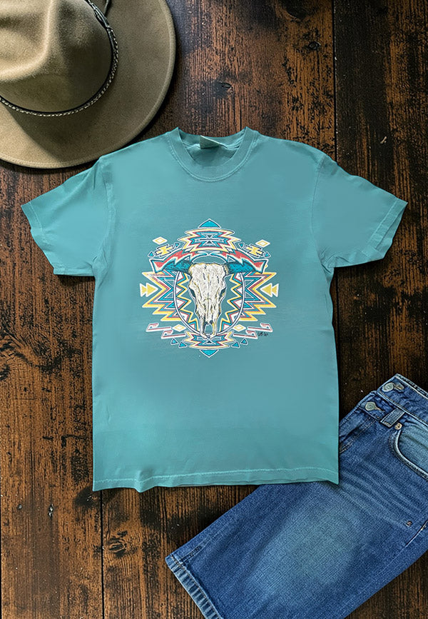 CC DTF AZTEC STEER TEE - CHALKY MINT