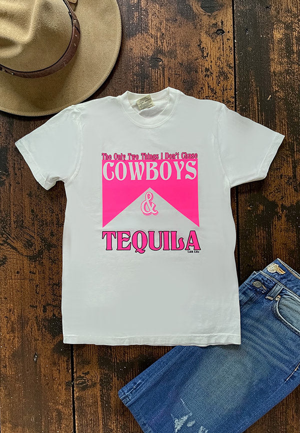 CC DTF COWBOYS AND TEQUILA TEE - WHITE