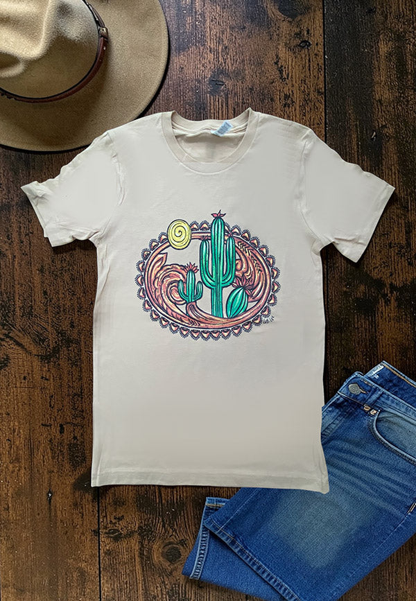 BC DTF CACTUS BELT TEE - SANDUNE