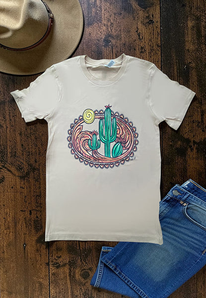 BC DTF CACTUS BELT TEE - SANDUNE