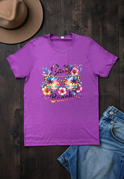 BC DTF SALTY BEACH TEE - MAGENTA