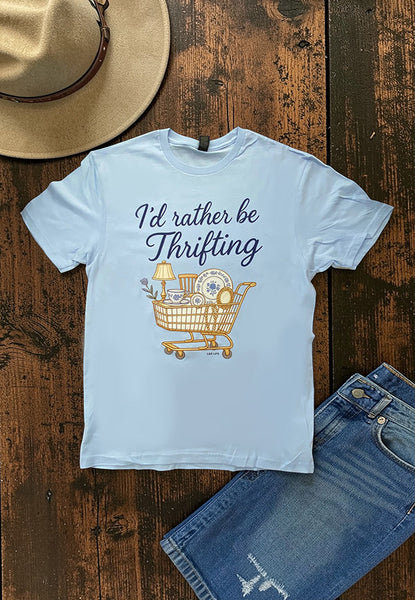 GILIDAN DTF THIFTING TEE - LIGHT BLUE