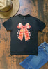 GILDIAN DTF BOW TEE - BLACK