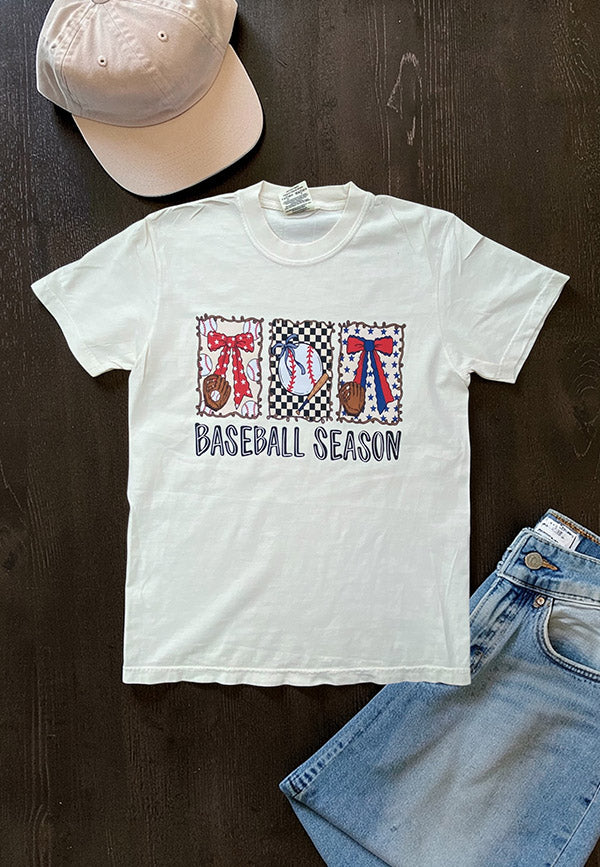 CC DTF BASEBALL TEE - WHITE