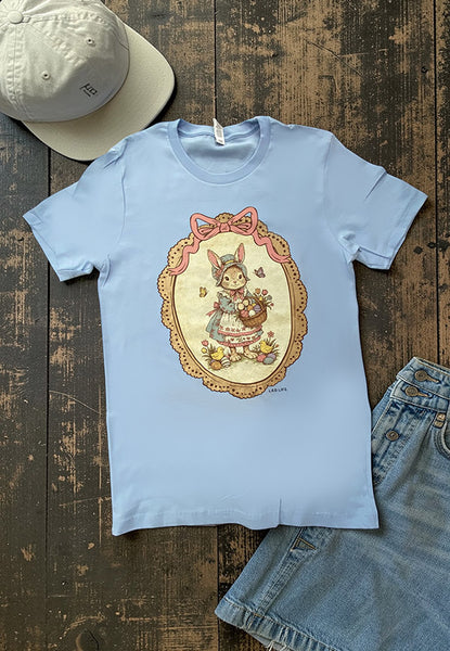 BC DTF BUNNY FRAME TEE  - BABY BLUE