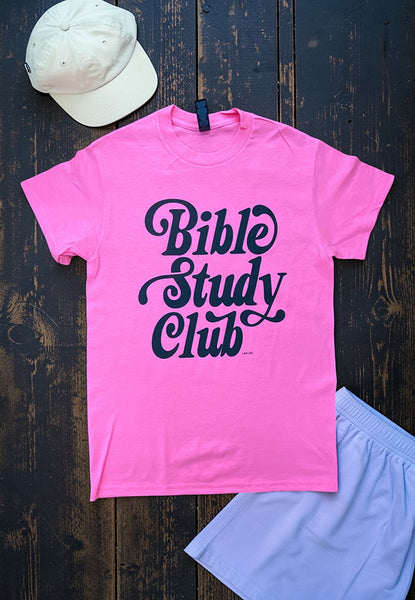 GILDIAN DTF BIBLE TEE - NEON PINK