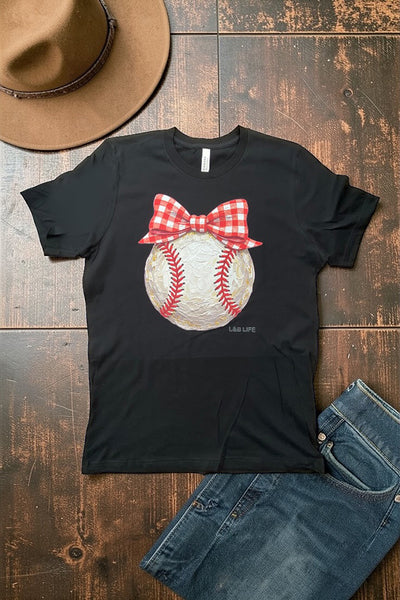 BC DTF BOW BALL TEE - BLACK