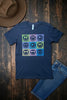 BC DTF CHECKER SMILES TEE - BLACK