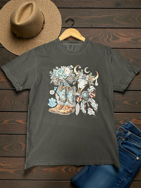 CC DTF FLORAL BOOTS - PEPPER