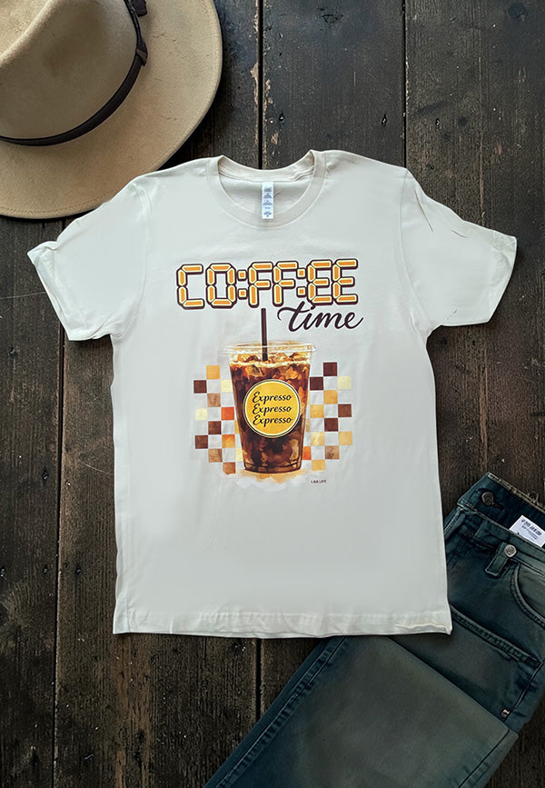 BC DTF COFFEE TIME TEE  - CREAM