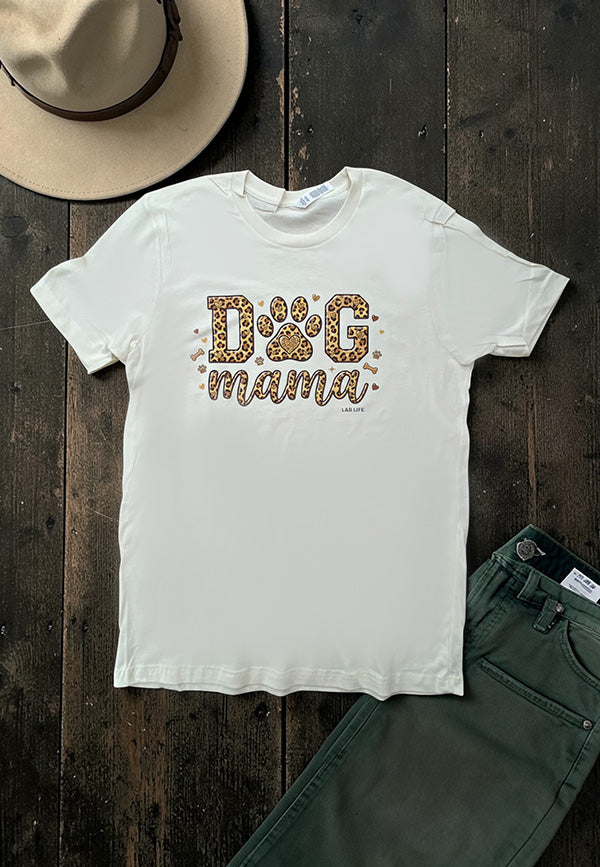 BC DTF DOG MAMA TEE - CREAM