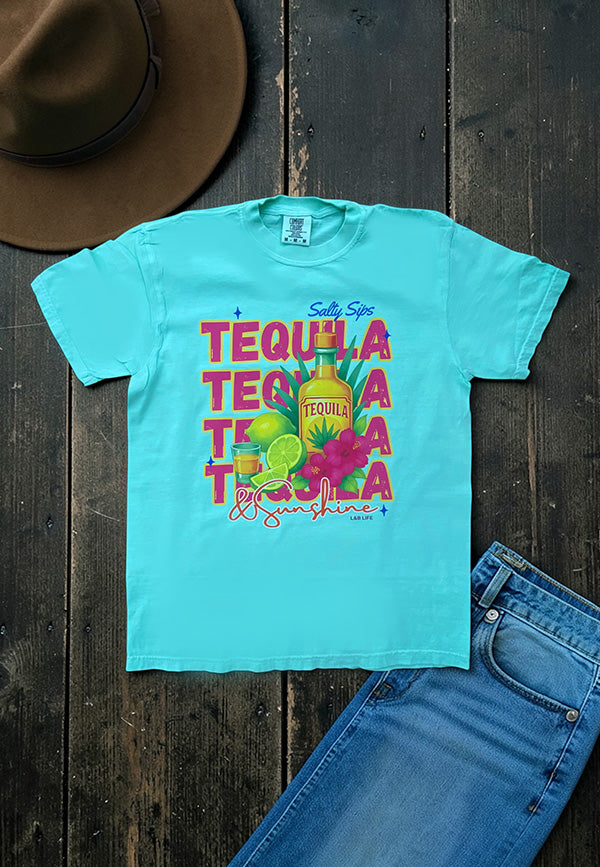 CC DTF TEQUILA TEE - LAGOON BLUE