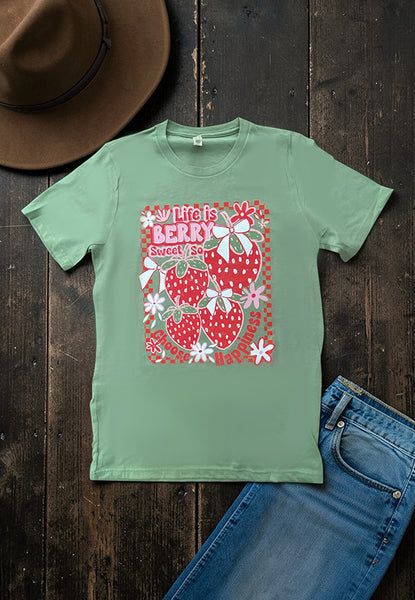 BC DTF LIFE IS BERRY TEE - SAGE