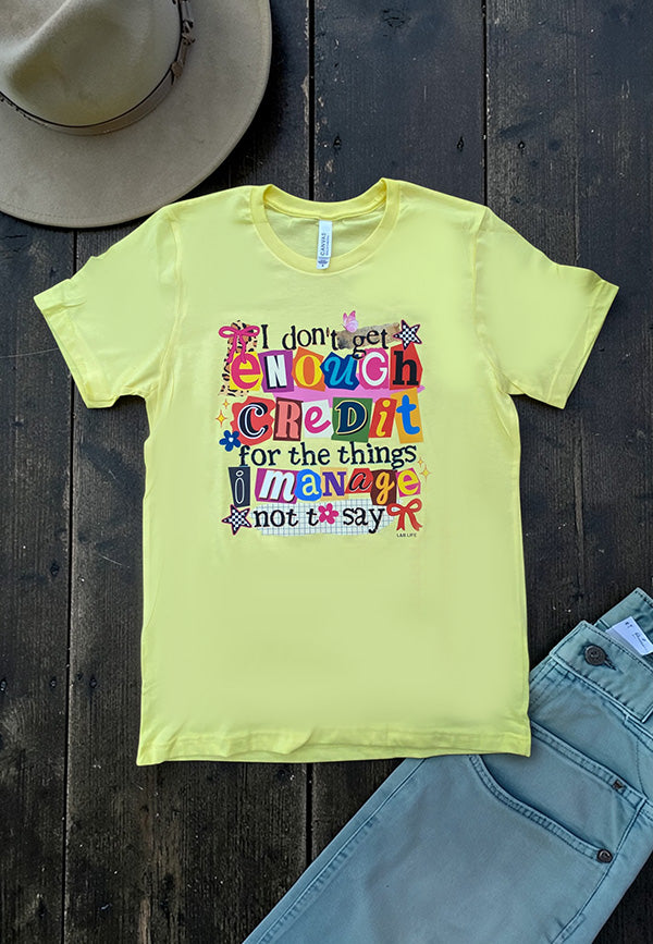 BC DTF I DONT GET TEE - HEATHER YELLOW