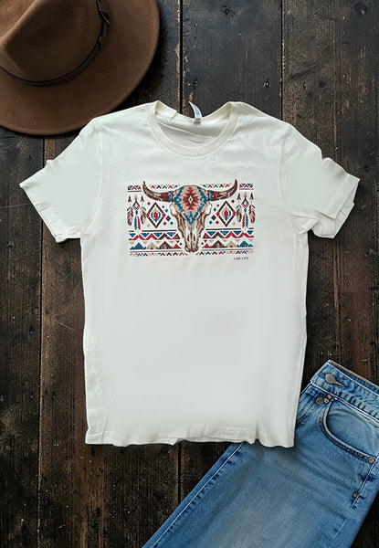 BC DTF AZTEC STEER TEE - CREAM