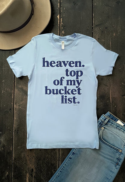 BC DTF HEAVEN ON TOP TEE - LIGHT BLUE