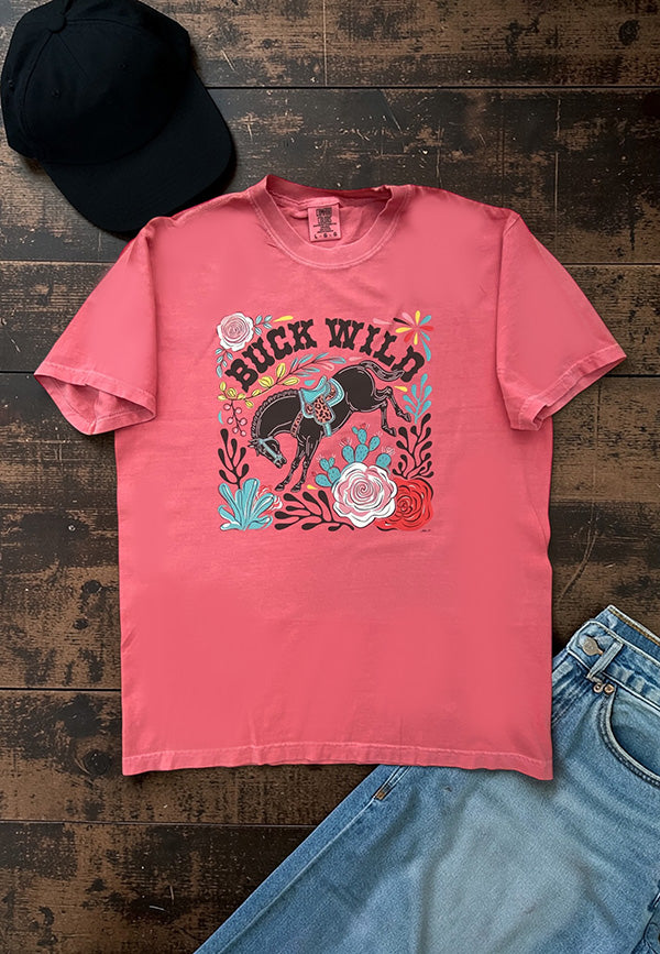 CC DTF BUCKWILD TEE - WATERMELON