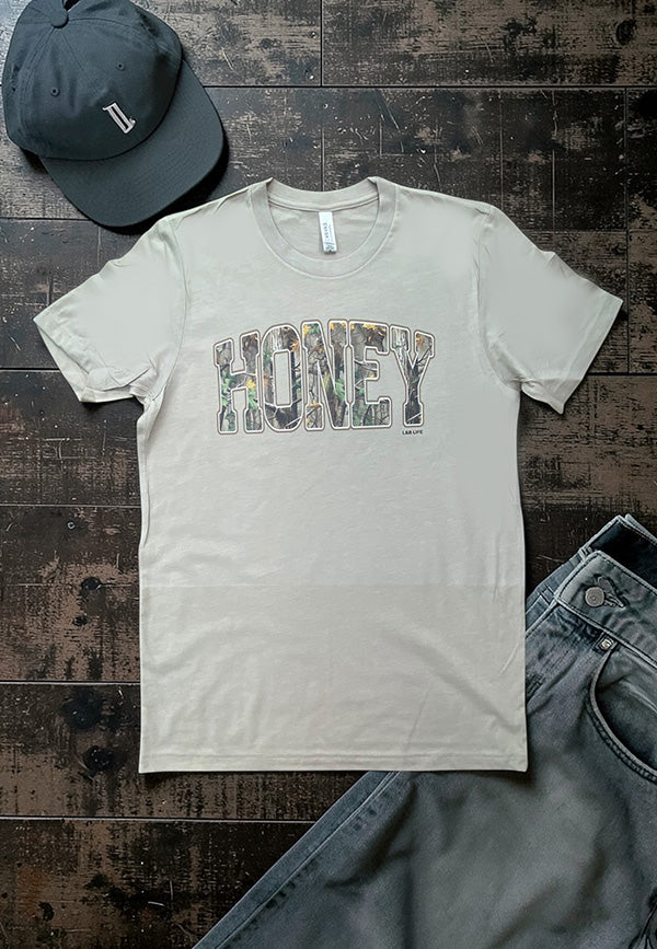 BC DTF CAMO HONEY TEE - SILVER