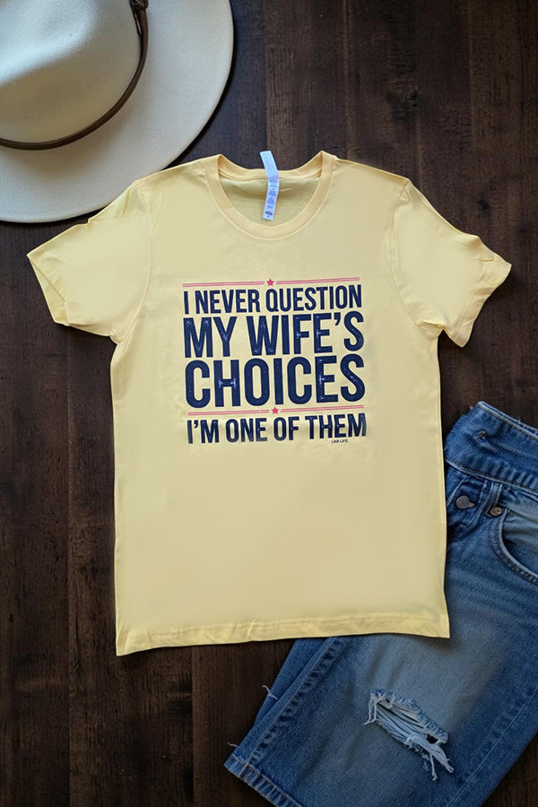 BC DTF I NEVER QUESTION TEE  - HEATHER YELLOW