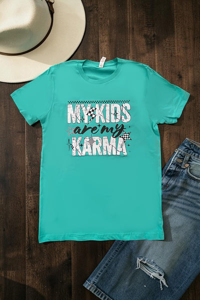 BC DTF MY KIDS ARE TEE - TURQUOISE