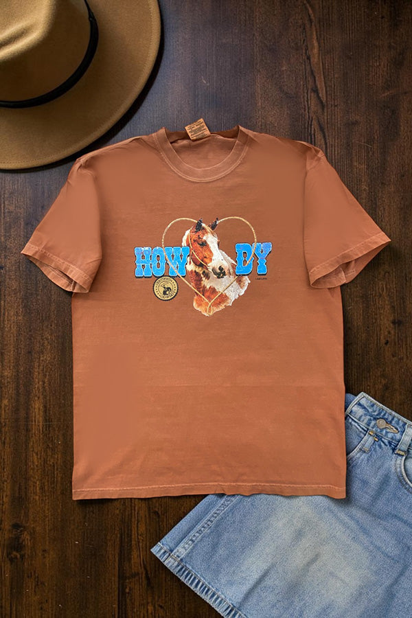 CC DTF HORSE HOWDY TEE - YAM