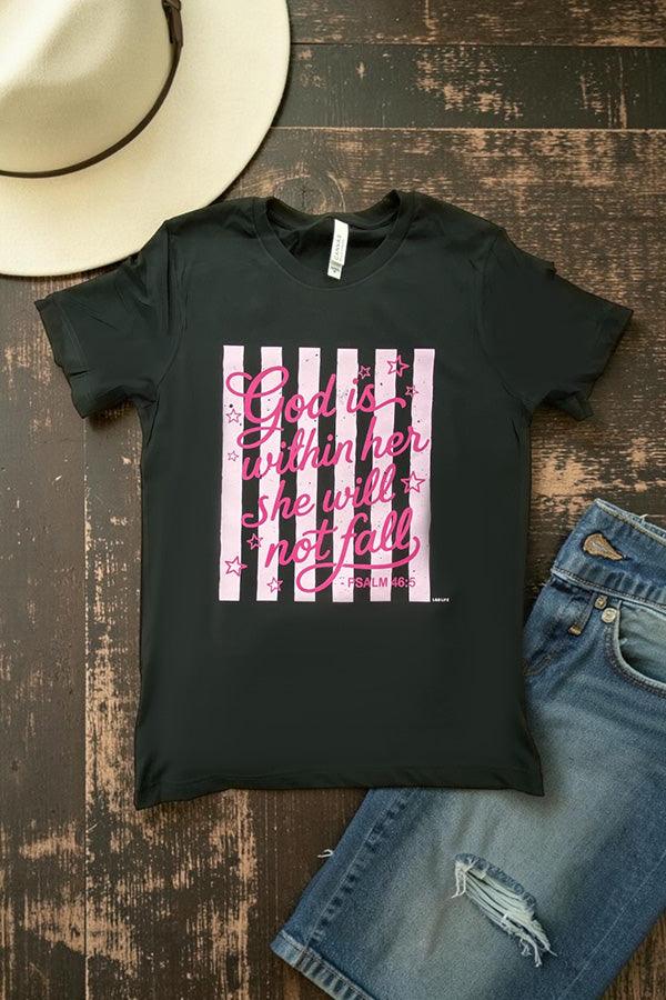BC DTF GOD IS WITHIN TEE -BLACK