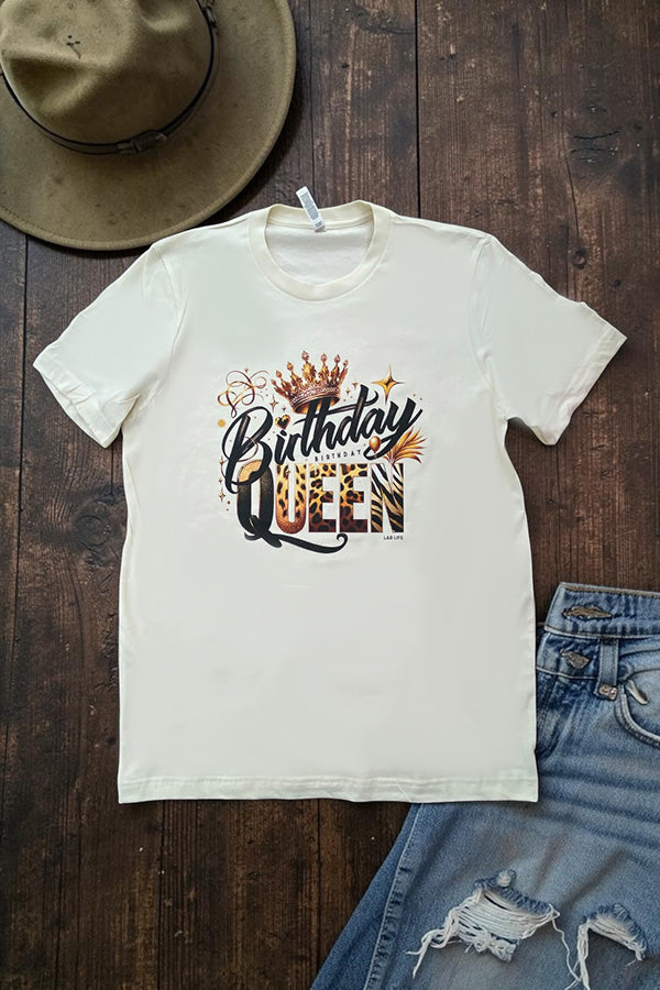 BC DTF BIRTHDAY QUEEN TEE - CREAM