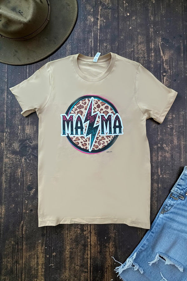 BC DTF LEO MAMA TEE - DUST
