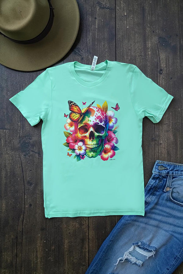 BC DTF BUTTERFLY SKULL - MINT