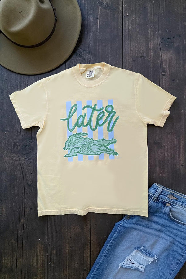 CC DTF LATER TEE  - BUTTER
