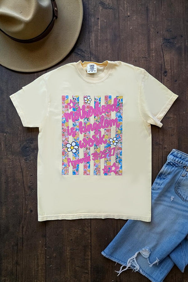 CC DTF MOTHERHOOD TEE - BUTTER