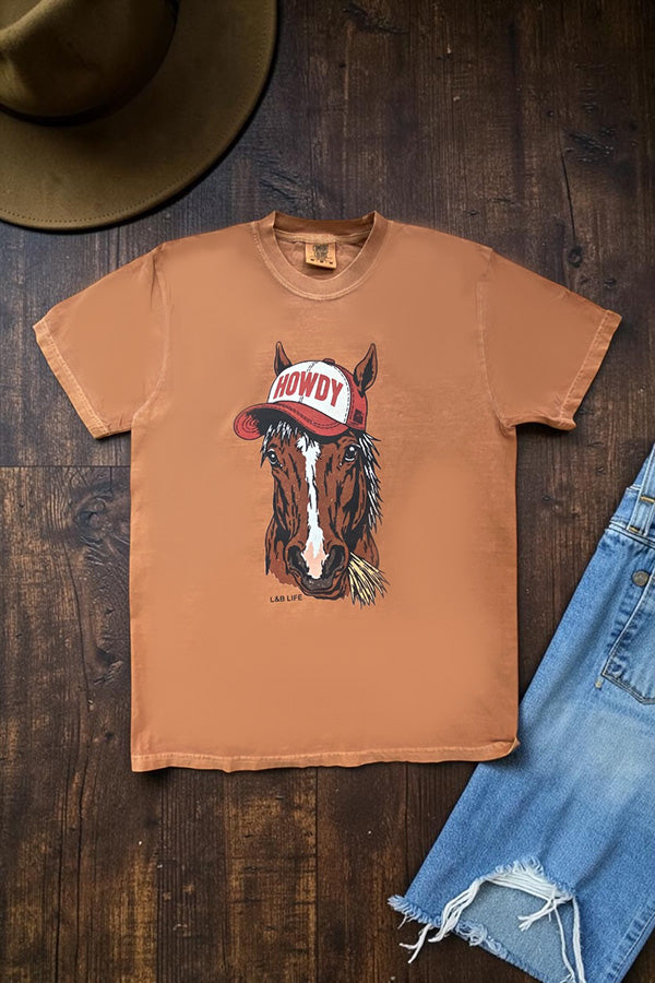 CC DTF HOWDY HORSE TEE - YAM
