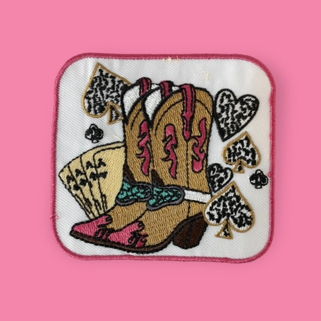 ACE COWGIRL BOOTS HAT PATCH