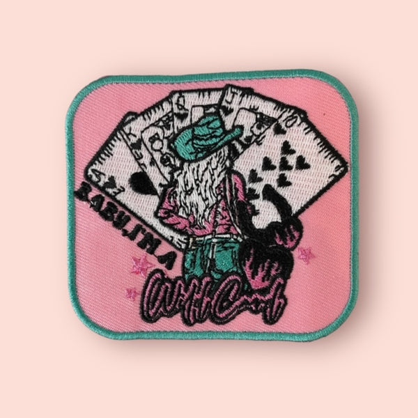 BABY IM A WILD CARD HAT PATCH