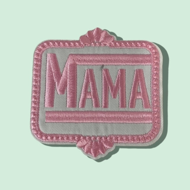 MAMA PINK BEADED HAT PATCH