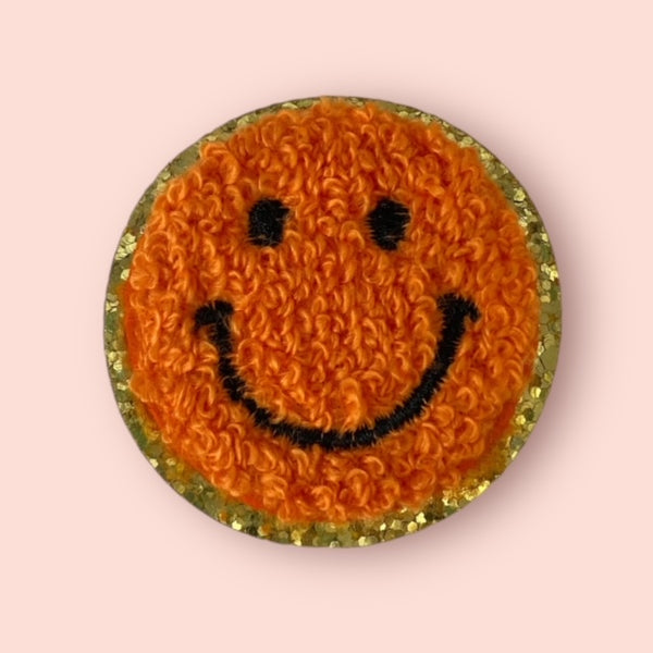 ORANGE / GOLD SMILEY HAT PATCH