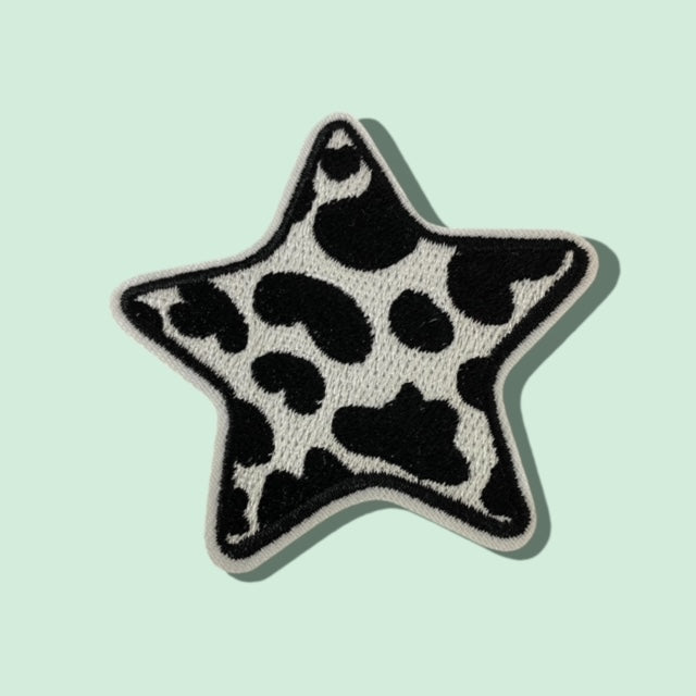 COWHIDE STAR HAT PATCH